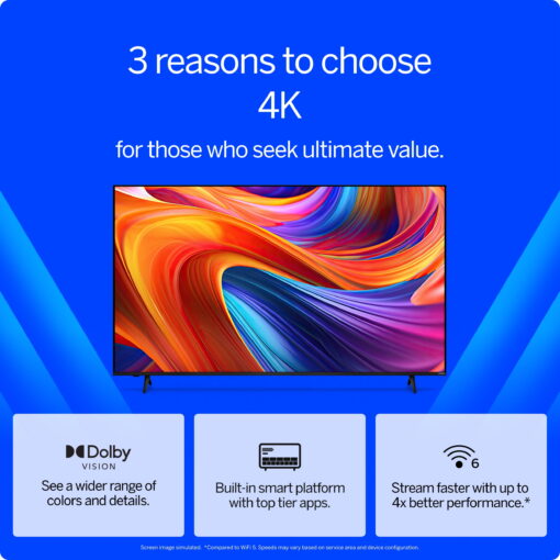 55” Class 4K UHD LED HDR Smart TV (New) V4K55M-08 - Image 4